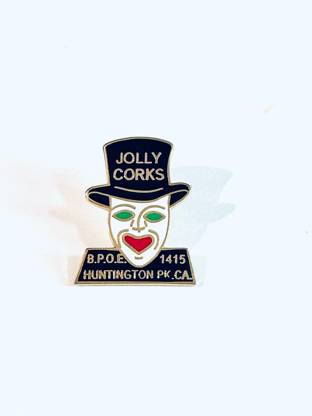 Jolly Corks Enamel Pin - Black, White, Red, Green